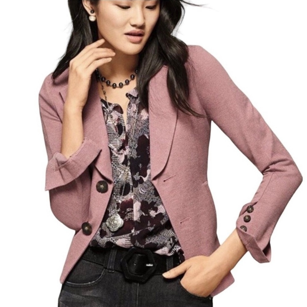 Cabi Blazer Jacket Women’s size 8 or M Pink Long Sleeves